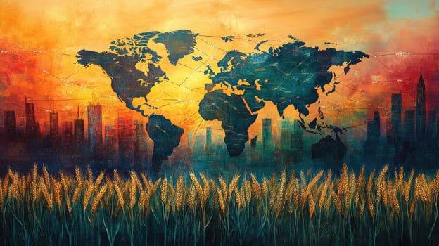 Wheat export: global distribution of grain, agricultural trade routes, economic impact, supply chain operations, supporting food security, sustaining international commerce across borders