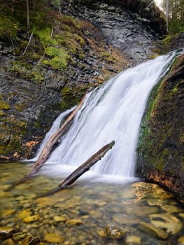 The beautiful and serene upper Sweetcreek Falls located in the north east section of Washington state.