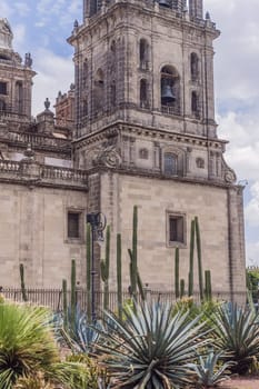 Catedral Metropolitana de la Ciudad de Mexico, iconic cathedral in Mexico City. Historic architecture, cultural heritage, and religious landmark concept