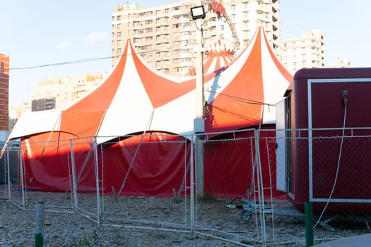 clown fun show fair amusement background tent colorful circus entertainment festival