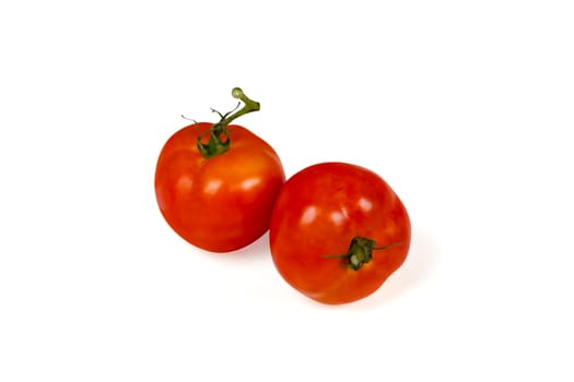 Tomatoes isolated on white background.