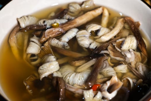 Spicy Mushroom soup. Thai Food.