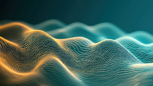 mesmerizing design featuring thin interwoven lines creating wave like pattern.