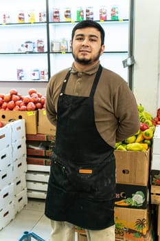 man food shop vegetables sale retail business organic market people standing store seller