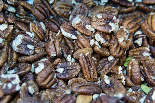 background nutrition kernel snack sale protein market food retail raw fruit heap nut