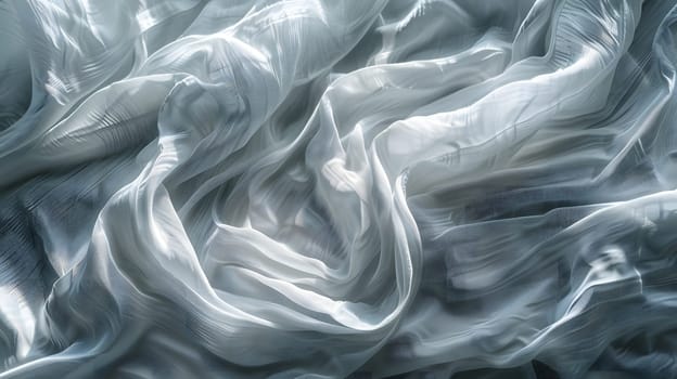 Elegant flowing white silk fabric background, capturing the essence of grace and luxury