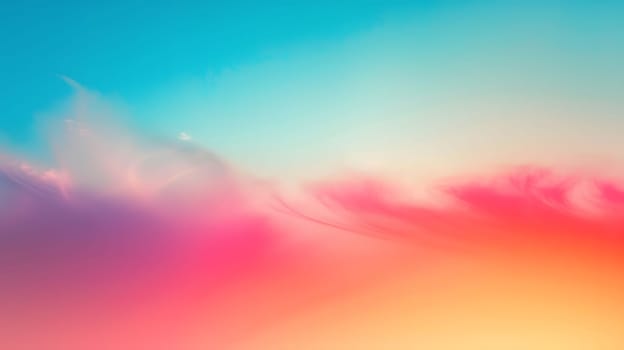 Vibrant gradient sky featuring smooth transitions of colors in pastel shades