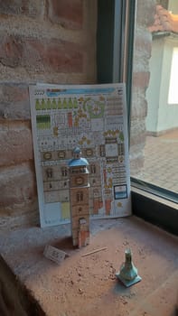 October 22 2024 Hradec Kralove, Czech Republic Europe, Kralov region, White Tower entrance , advertising information for tourists, old history building architecture city town, day. High quality photo