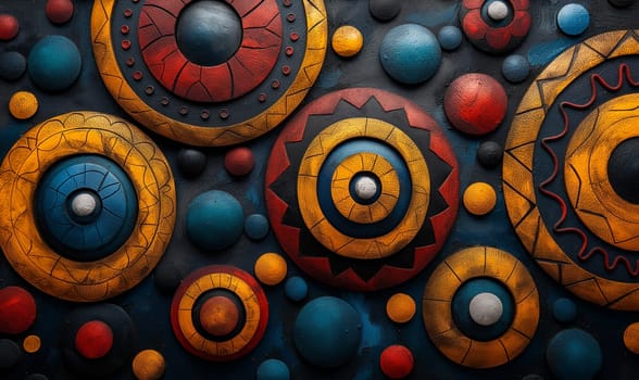 Abstract pattern in a combination of dark tones. Selective focus.