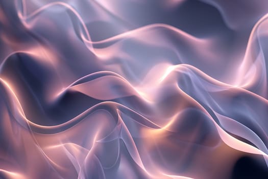 Elegant flowing waves in soft pastel gradients creating an ethereal abstract background