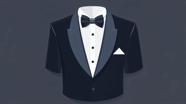 Tuxedo is ready to be worn for a formal event such as a wedding, gala, prom, or party