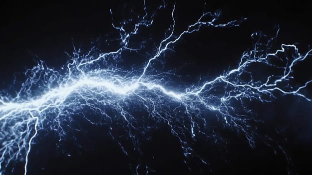 Electrical current is discharging, creating an interesting visual effect