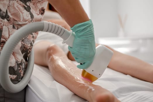 Master Of Laser Hair Removal Performs Procedure In Close-Up