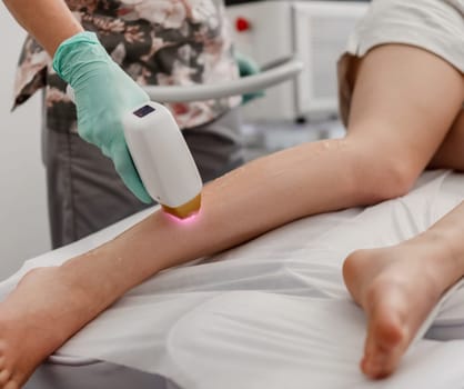 Master Of Laser Hair Removal Performs Procedure In Close-Up