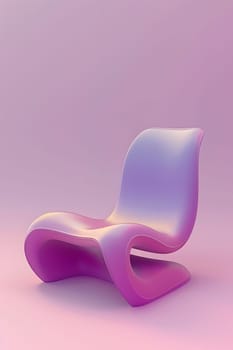 Sleek and stylish chair design with a pink and purple gradient color scheme
