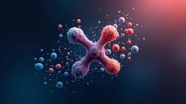 A captivating glimpse into the microscopic world reveals colorful cellular structures interacting in a rich, dynamic environment, highlighting the beauty of biological complexity and diversity.