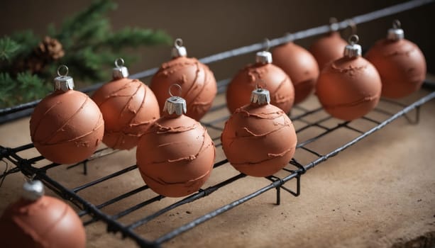 This delightful display features handcrafted terracotta stars carefully hung from a twine line, adding warmth and creativity to the cozy space. Each star boasts intricate details and earthy tones.