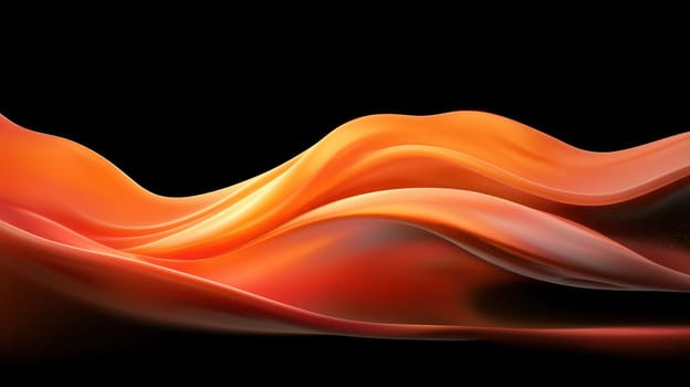 Soft glowing light patterns create mesmerizing wave effect in vibrant orange hues.