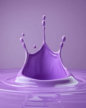 stunning purple splash of liquid creates captivating visual effect.
