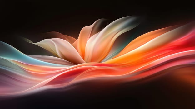 Soft glowing light patterns create mesmerizing flow of colors and shapes.