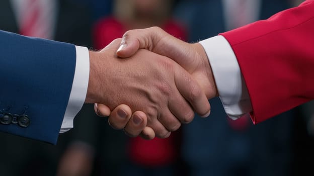 handshake symbolizes agreement and collaboration between two individuals.