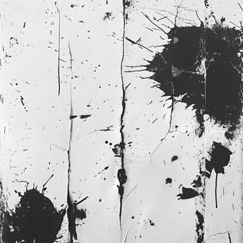 A monochromatic image of a wooden surface resembling a tree trunk with black spots, creating a unique pattern reminiscent of a twig or grass on a terrestrial plant