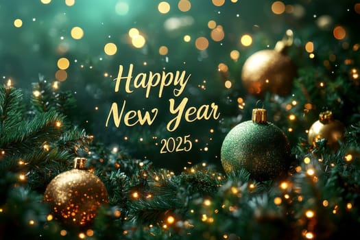 Luxury happy new year 2025 editable text effect. happy New year background.