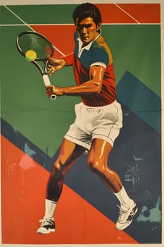 A tennis player wearing shorts and tennis shoes is using a tennis racket to hit a tennis ball, displaying skill in the racquet sport