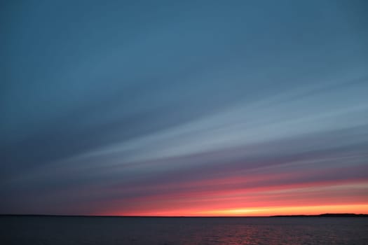 Colorful cloudy sky at sunset. Gradient color. Sky texture. Beautiful abstract nature sunset as background.