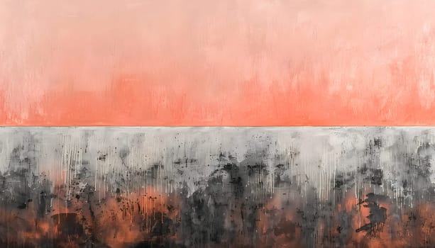 A stunning painting capturing the beauty of a sunset over a tranquil body of water, creating a perfect natural landscape with a colorful horizon