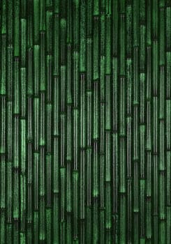 Vertical green dense bamboo wall close-up