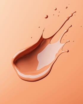 creamy thick splash of liquid in mid air creates dynamic visual effect.