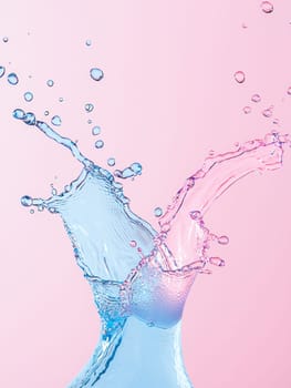 vibrant splash of colorful water creates playful and dynamic scene.