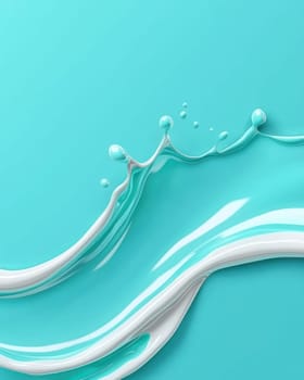 vibrant turquoise splash of liquid in motion creates dynamic visual effect.