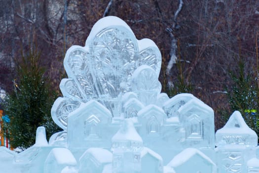 View capturing the enchanting beauty of numerous shimmering ice crystals.