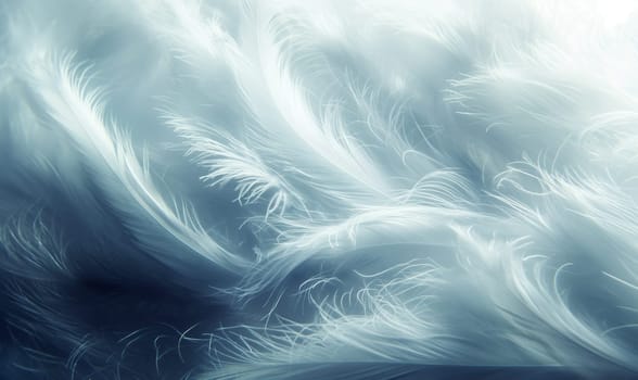 Abstract background of delicate feathers. Selective focus.