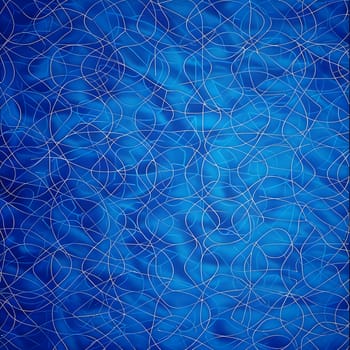 An artistic blue background with mesmerizing gold lines in a dynamic geometric pattern