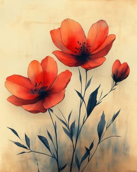 Vintage airy flowers on light background. Selective focus.