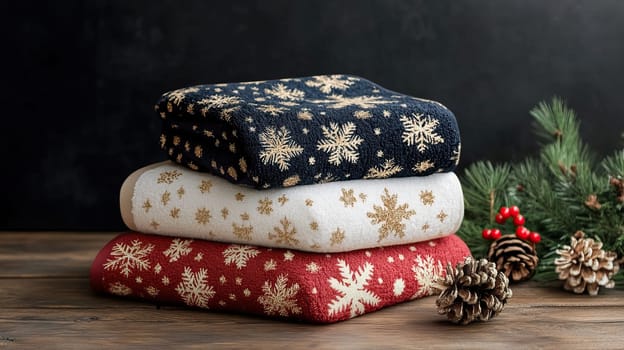 Discover elegant kitchen towels adorned with delightful Christmas designs and vibrant motifs for the holiday season