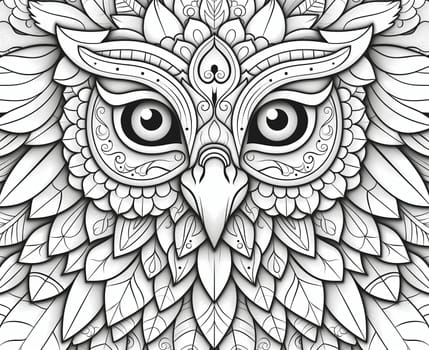 Coloring for children and adults, coloring mask