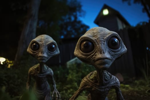 Cosmic mystery: a portrait depicting UFO phenomena, alien intrigue, focusing on the allure of outer space, extraterrestrial life, fascination surrounding interstellar encounters.