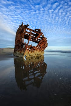 The Peter Iredale shipwreck near Astoria Oregon taken near sunset.