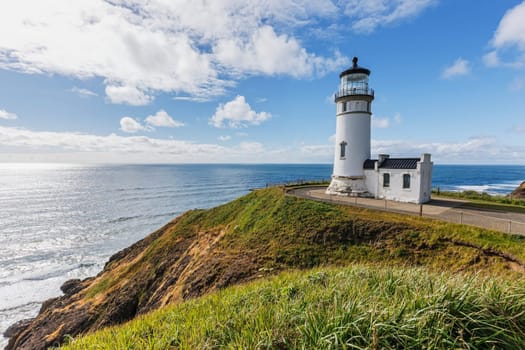 The vista at north head lighthouse in Ilwaco, Washington.