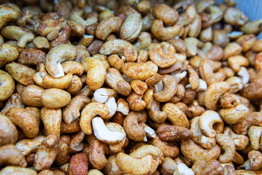 background retail food market protein nut sale heap kernel fruit raw snack nutrition