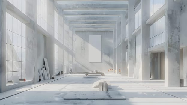 A new building is being constructed with a modern facade and numerous windows. The interior will feature wood flooring and glass ceilings
