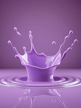 vibrant splash of lavender liquid creates stunning visual effect.