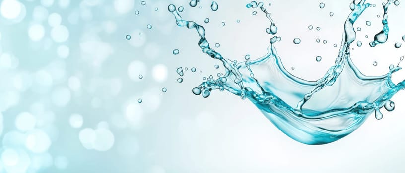 smooth blue water splash creates refreshing and dynamic visual.