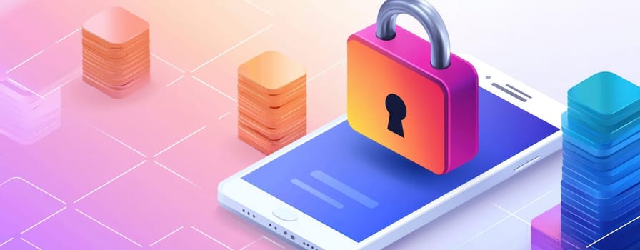 Secure digital lock on smartphone symbolizes protection of data and privacy.