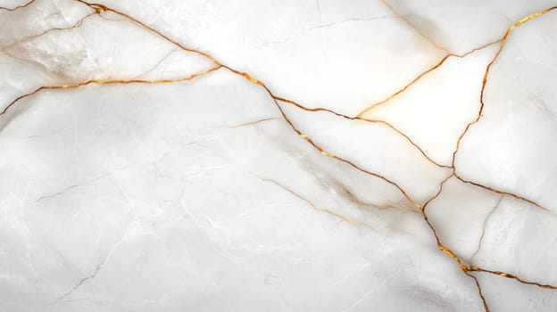 Textured marble pattern in shades of white and gray with golden veins.