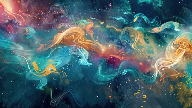 Dive into the mesmerizing world of digital auroras where swirling ethereal strokes of vibrant colors create a captivating visual experience that inspires creativity and imagination.